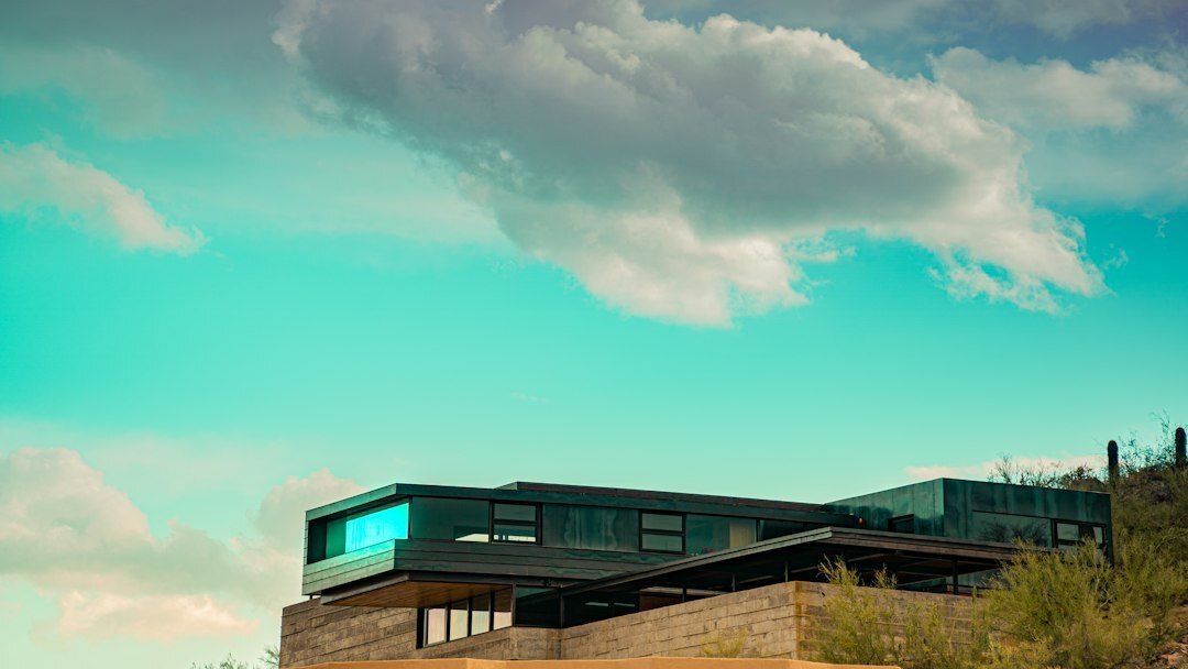 modern mansion in hills
