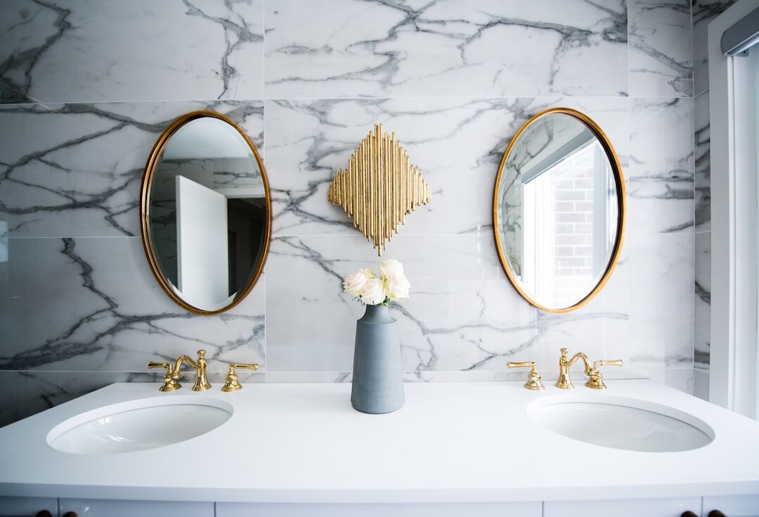 luxury bathroom with marble
